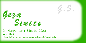 geza simits business card
